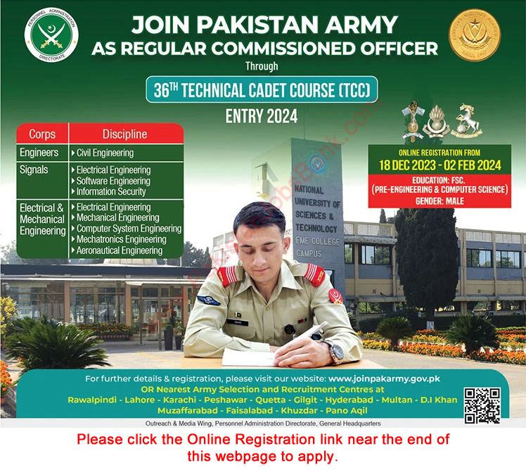 Join Pakistan Army as a Regular Commissioned Officer